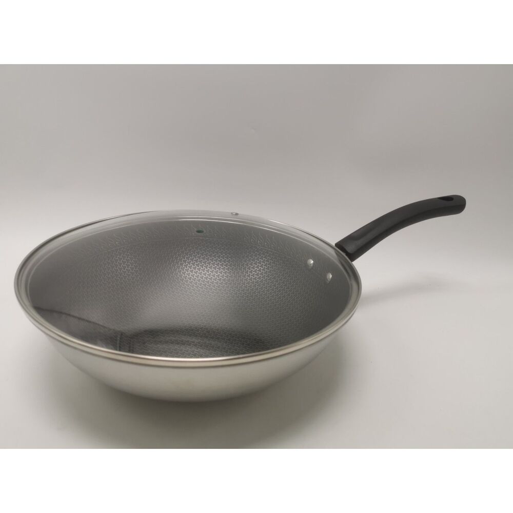 LocknLock Stainless Steel Wok Multi-Purpose Household Frying Pan 30cm